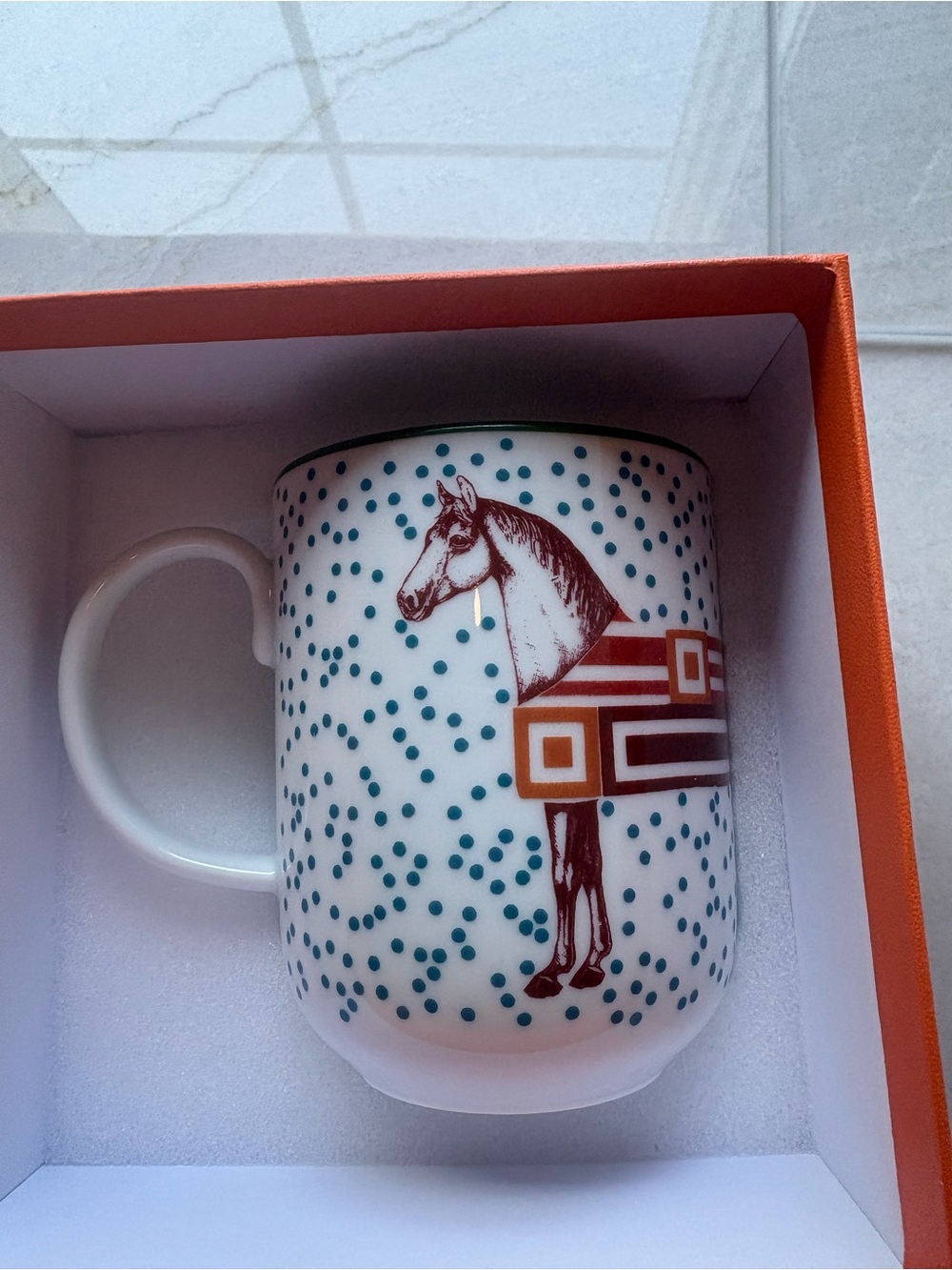 Hermes Hippomobile Mug NIB